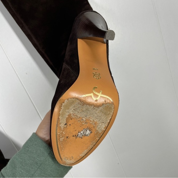 Vero Curio Dameranda Dark Brown Leather Knee High Stiletto Boots 8.5 - Picture 11 of 14